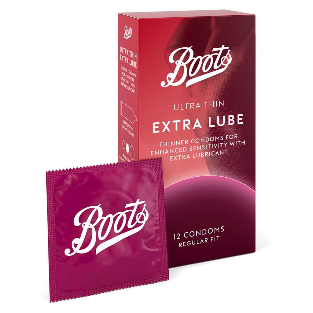 Boots Ultra Thin Extra Lube Condoms - 12 pack