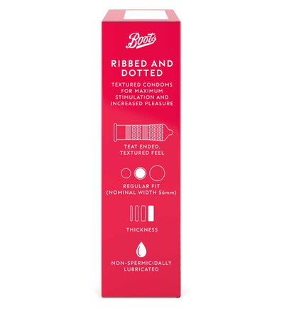 Boots Boots Ribbet og Prikkete Kondomer 12 Pakning - Kjøp online hos McGrocer