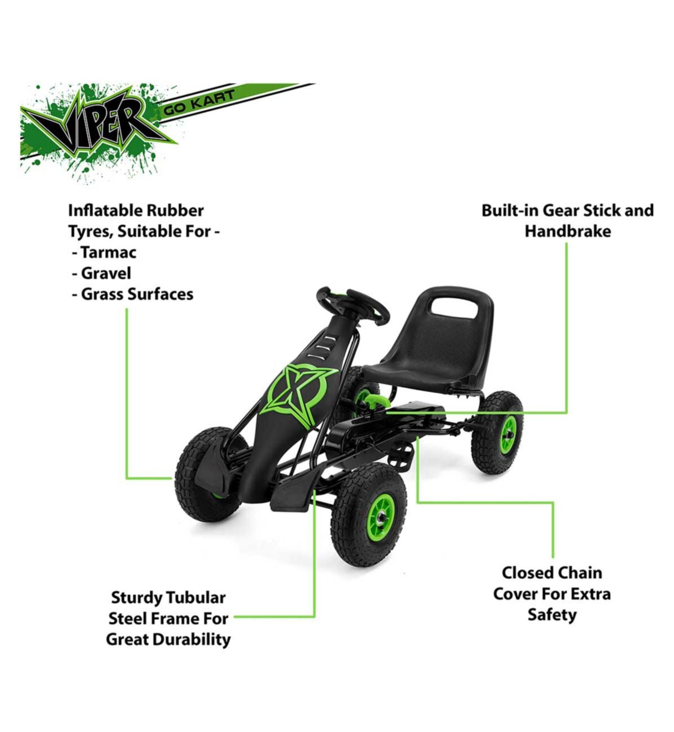 Xootz Viper go kart with steel frame, imported from the UK