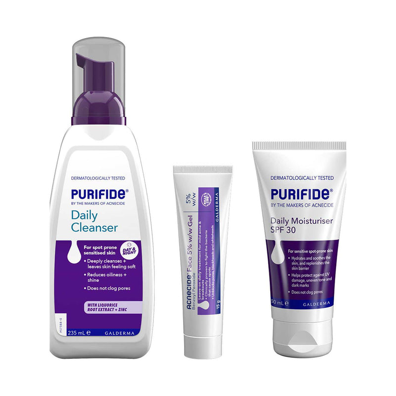 Acnecide Purifide 3-step skincare set, UK version