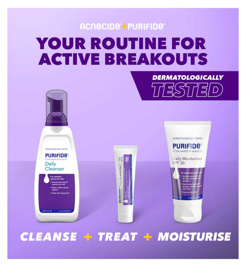 Acnecide Purifide 3-step skincare set, UK version