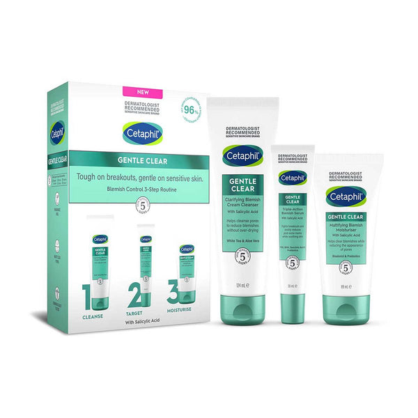 3-Step Blemish-Prone Skincare Set with Salicylic Acid Cleanser, Serum and Moisturiser