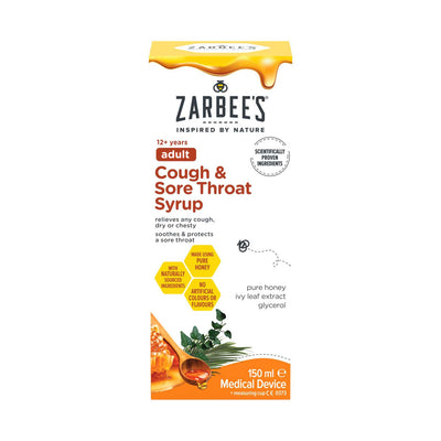 Boots Zarbee's Adult Cough & Sore Throat Syrup 150ml- Buy online at McGrocer