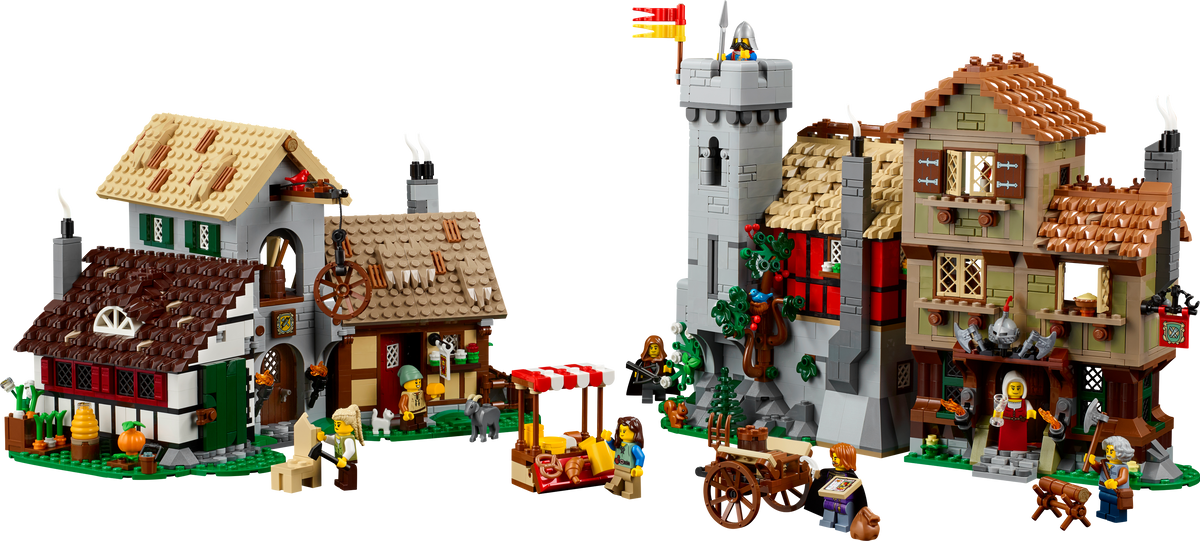 LEGO Icons Mittelalterlicher Marktplatz 3304-teiliges Set, importiert aus dem Vereinigten Königreich