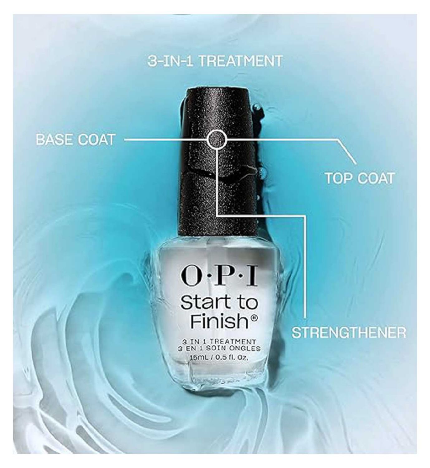 OPI Start to Finish nail strengthener 15ml, imported from the UK