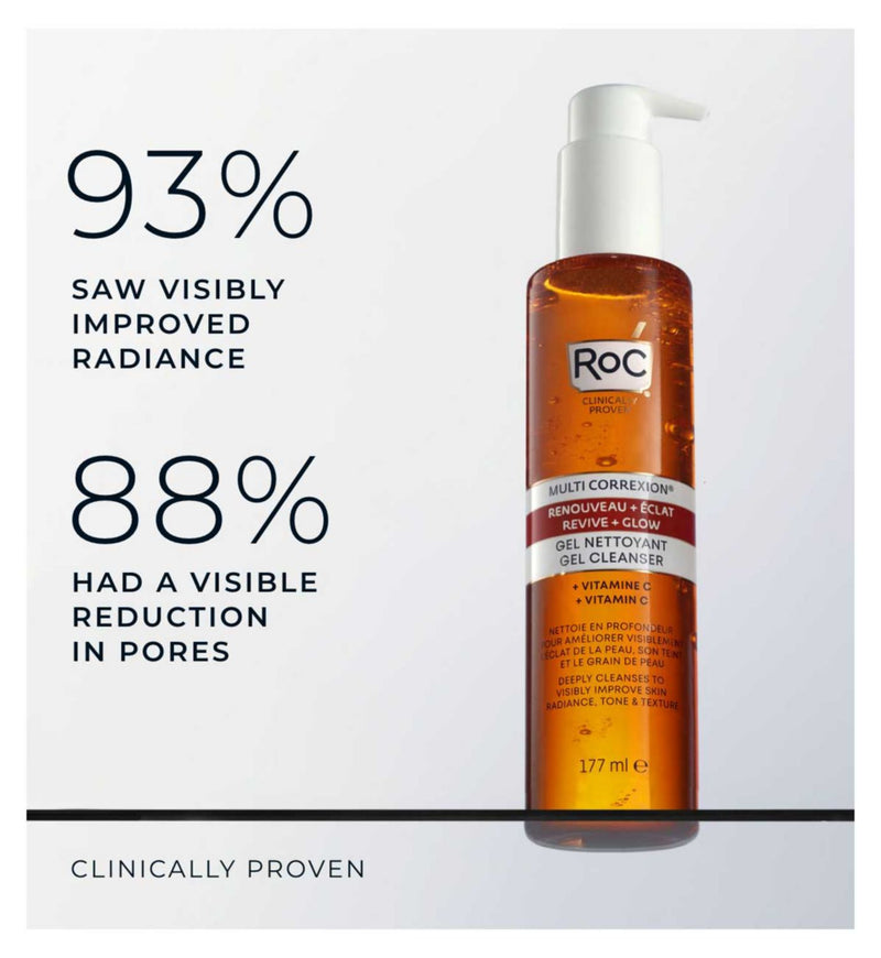 RoC Multi Correxion Vitamin C gel cleanser 177ml, imported from the UK