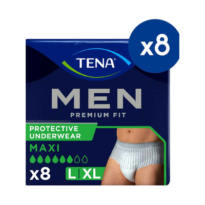 Boots TENA Men Premium Fit Pants Maxi Large/Extra Large (8 Packs of 8)- Buy online at McGrocer