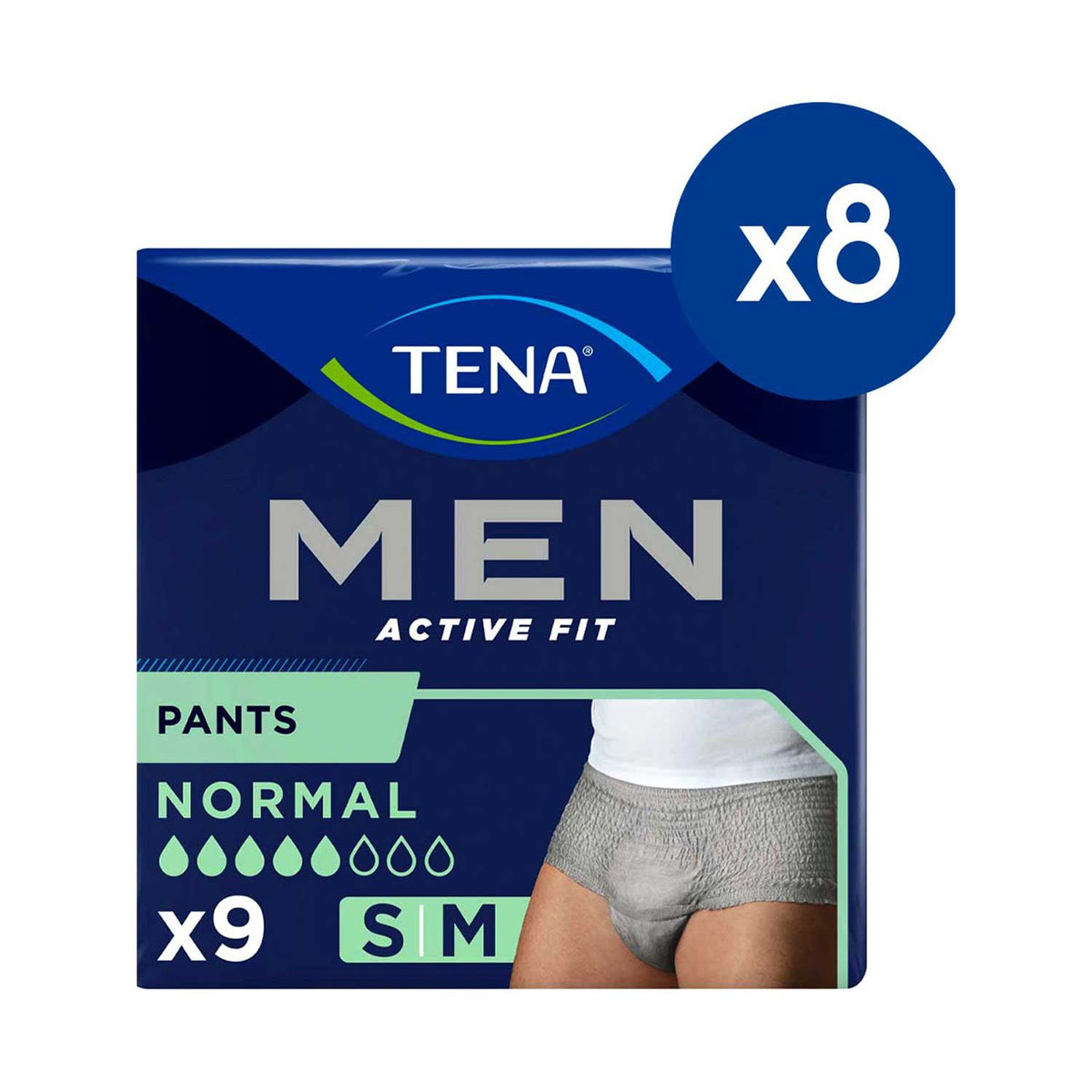 TENA Men incontinence pants Normal Grey Small/Medium - British product