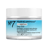 No7 HydraLuminous+ Day Gel 50ml, imported from the UK