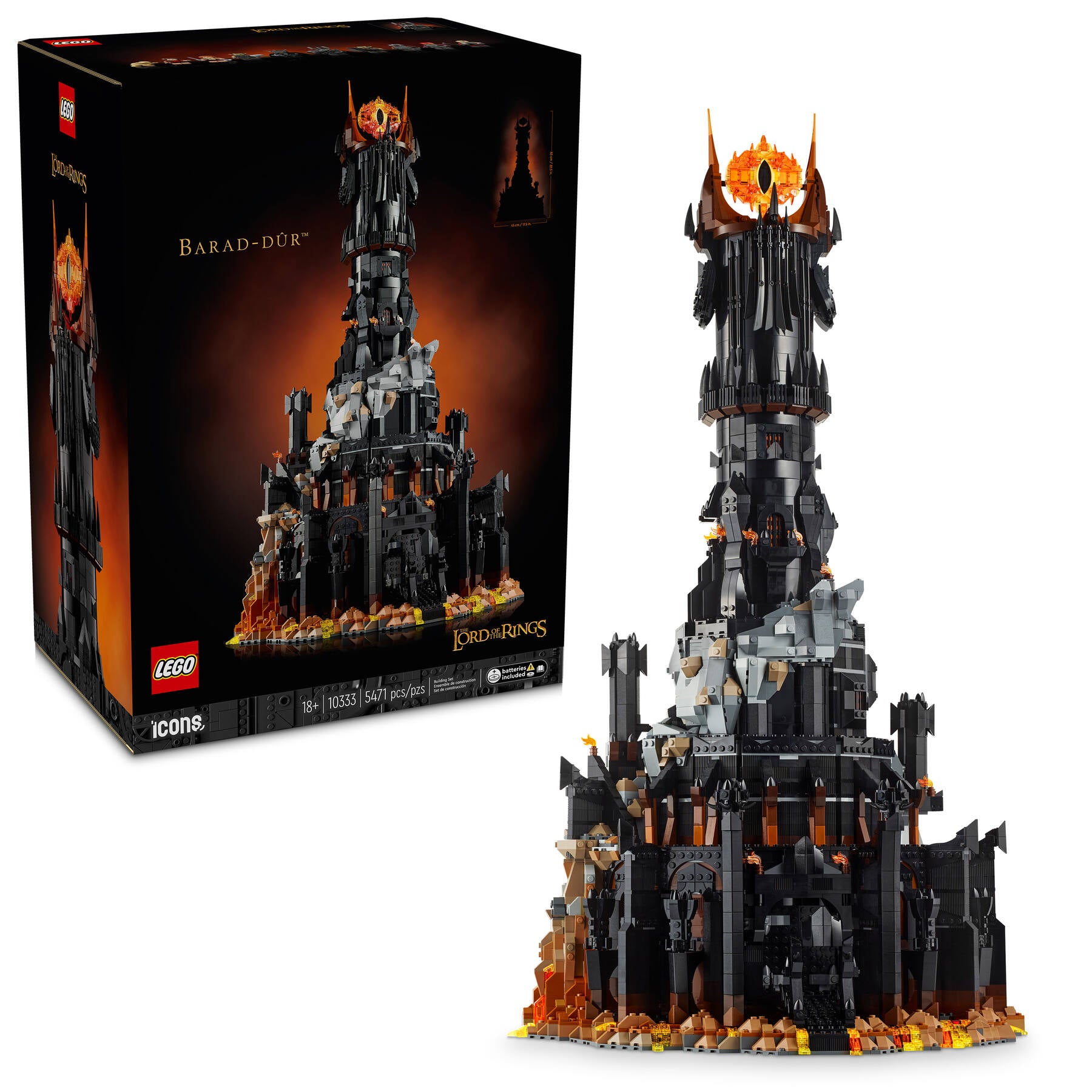 LEGO Barad-dûr dark tower 5471 pieces (British brand)