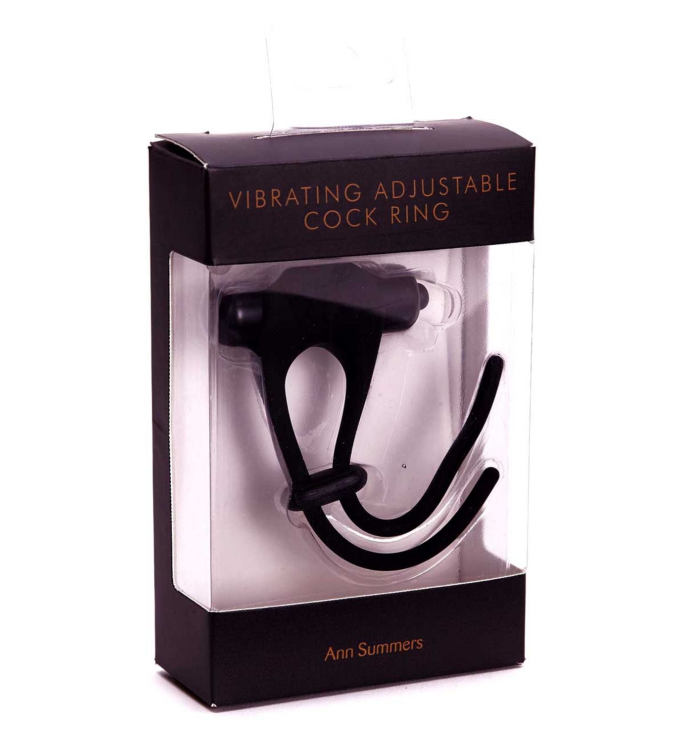 Ann Summers Vibrating Adjustable Cock Ring Black - British product