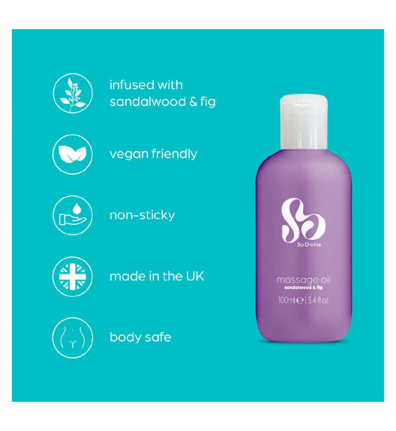So Divine massage oil 100ml, imported from the UK