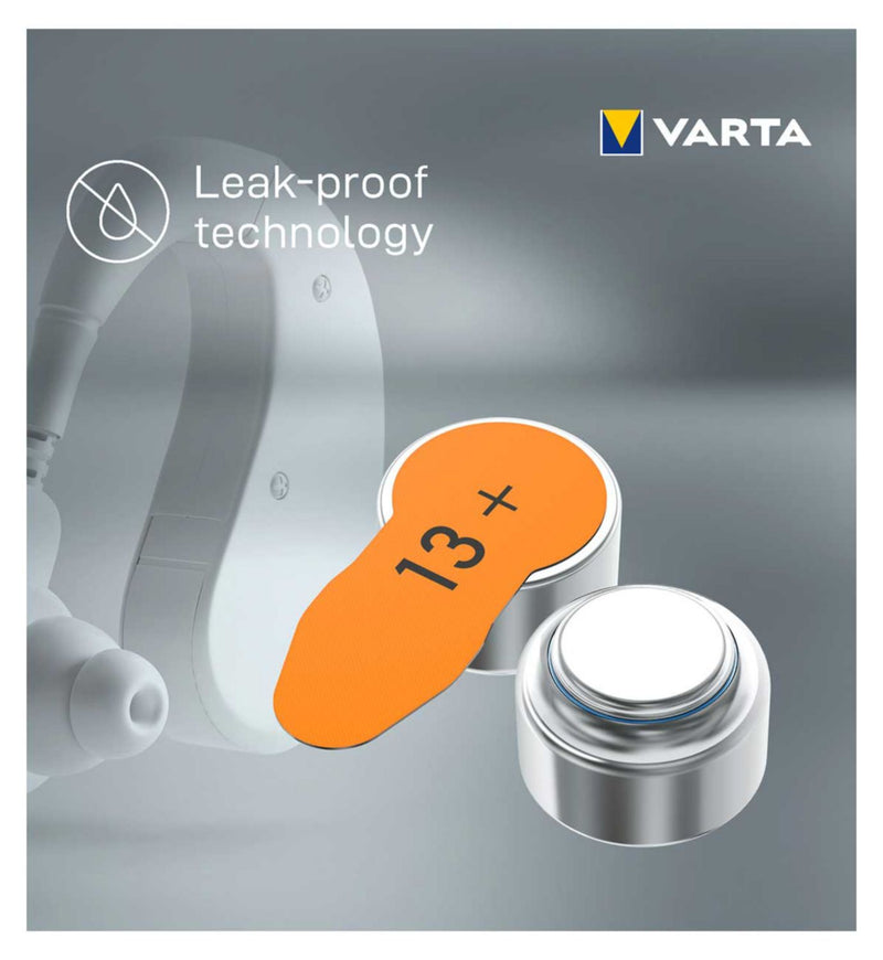 VARTA hearing aid batteries size 13 pack of 8, UK version