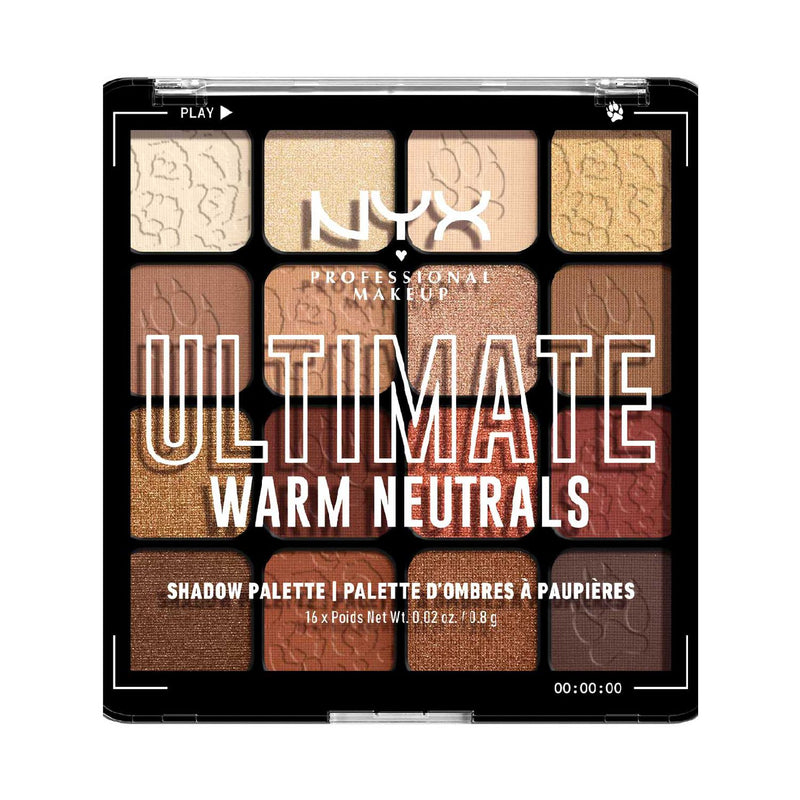 NYX Professional Makeup eyeshadow palette Warm Neutrals 16 pans (British brand)