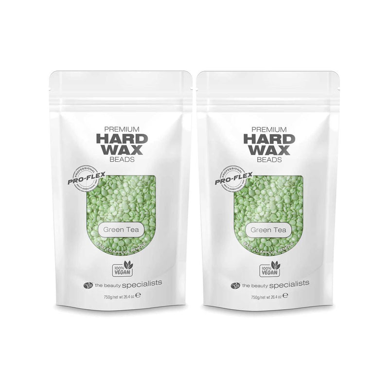 Rio Premium Hard Wax Beads vegan green tea pack of 2 (British brand)