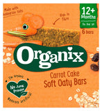Organix carrot cake soft oaty bars 6x23g - British product