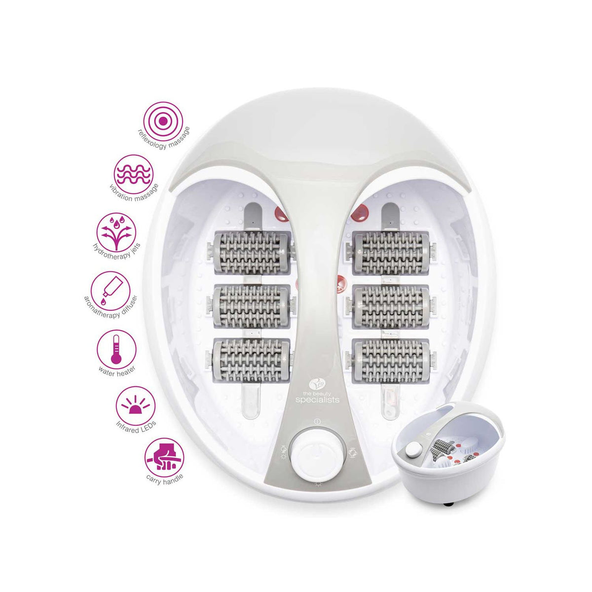 Rio Deluxe foot spa with reflexology rollers and hydrotherapy jets, UK version