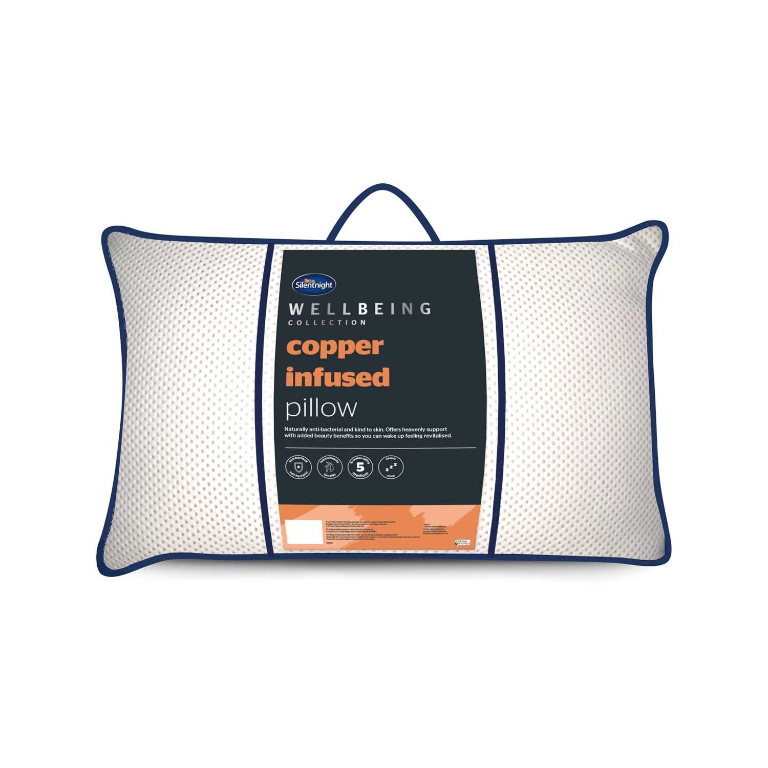 Silentnight copper infused pillow, imported from the UK