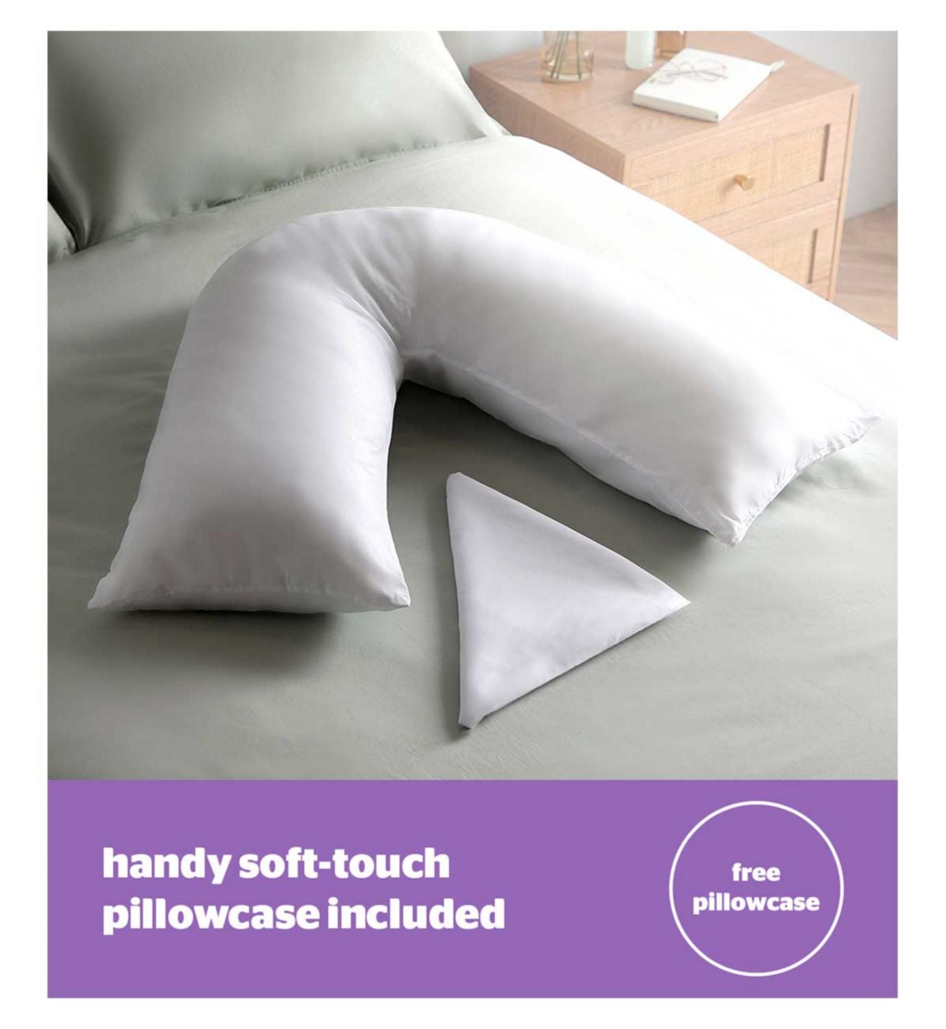 Silentnight V Shaped Support Pillow 130cm x 40cm (British brand)