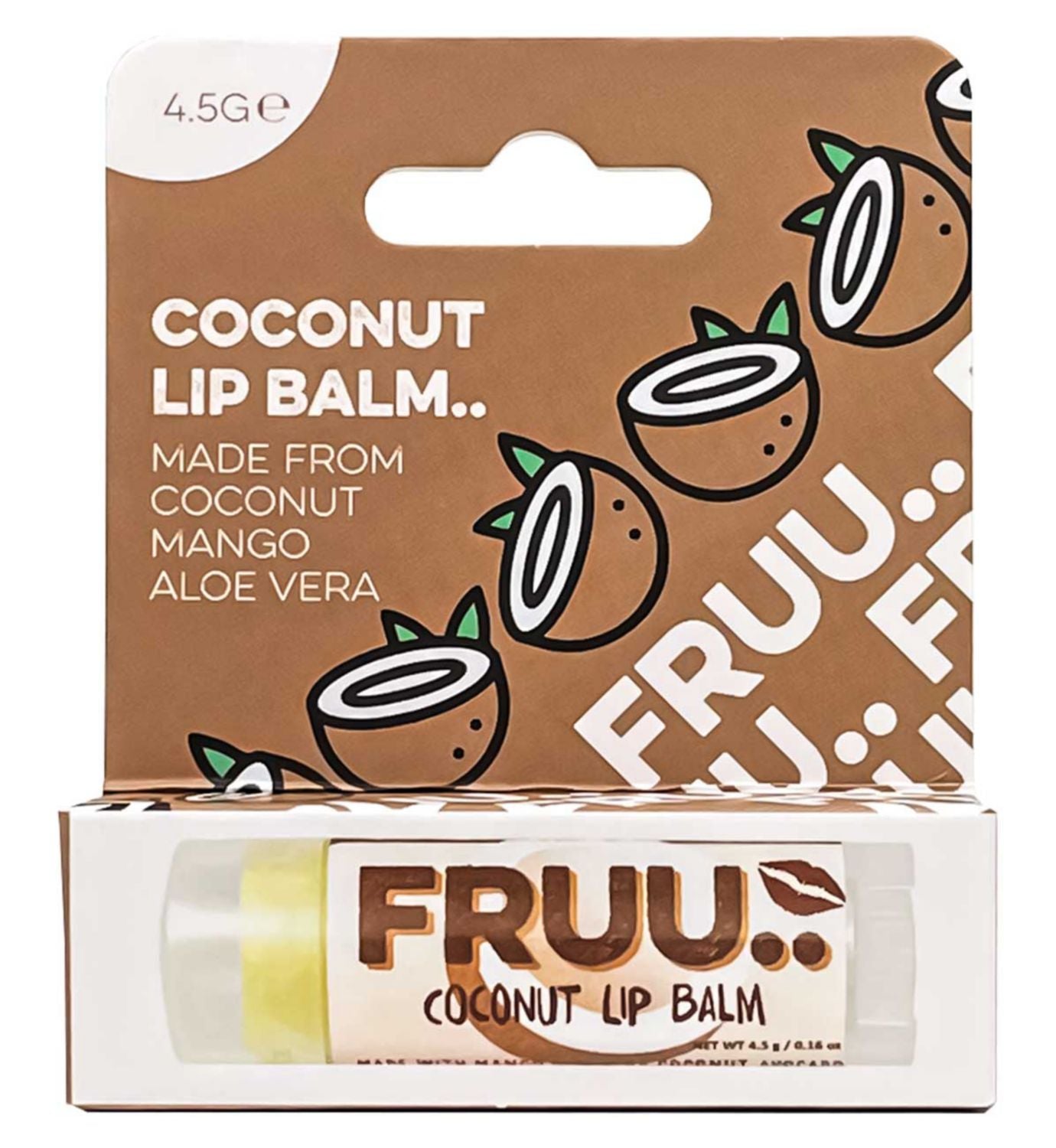 FRUU coconut lip balm 4.5g - British product