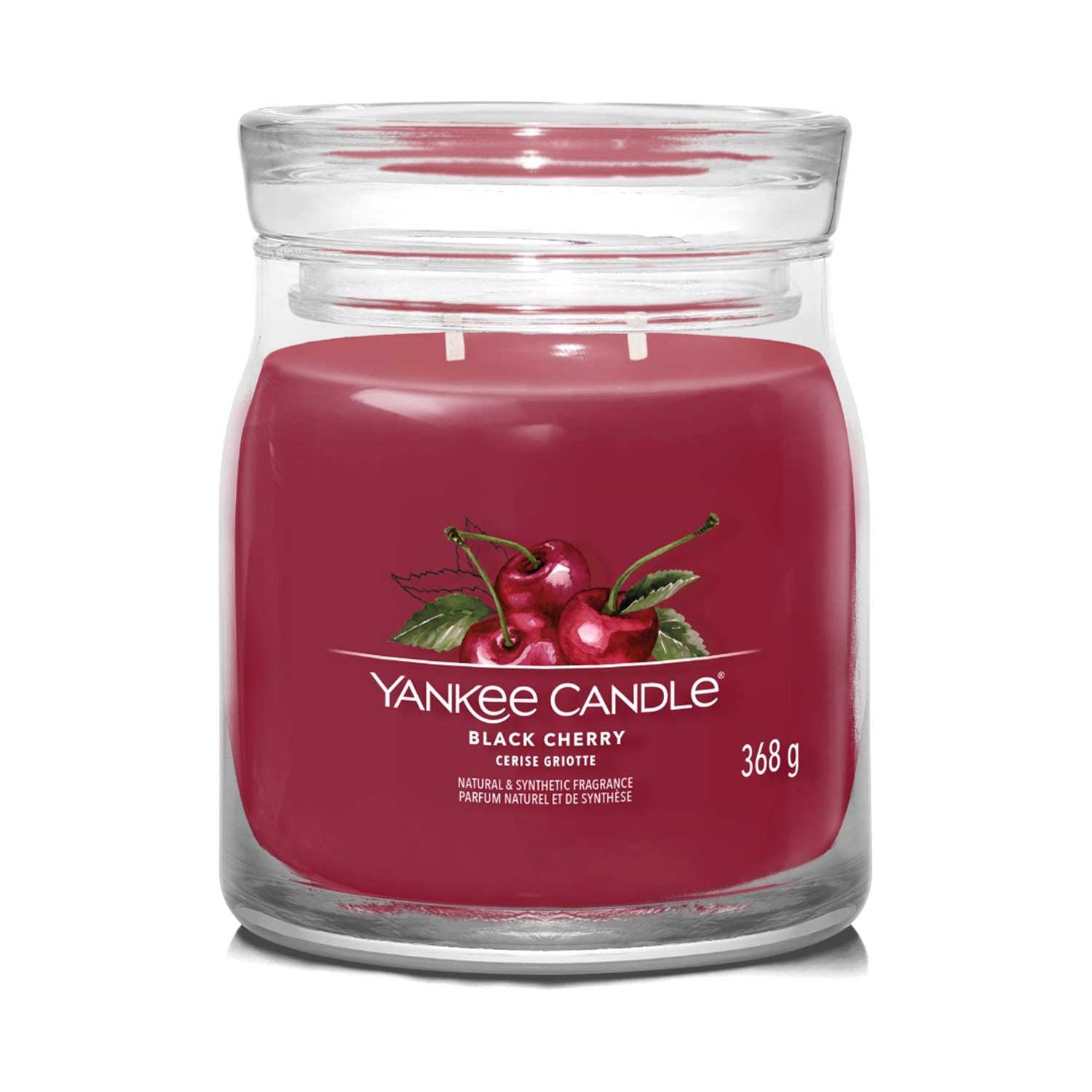 Yankee Candle Signature Black Cherry medium jar (British brand)