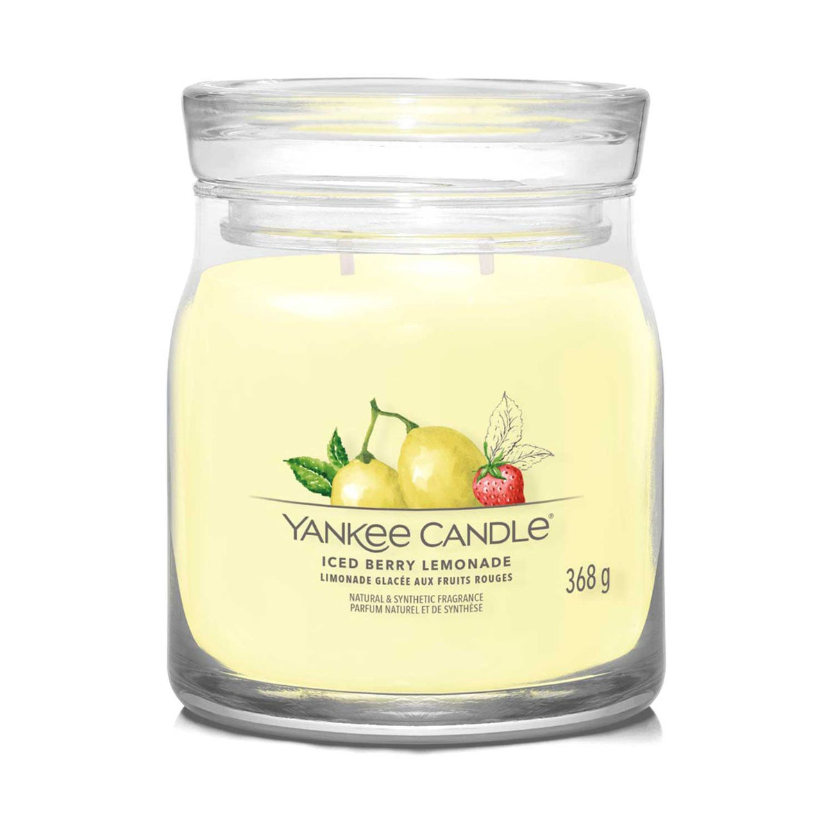 Yankee Candle Iced Berry Lemonade medium jar candle - British product