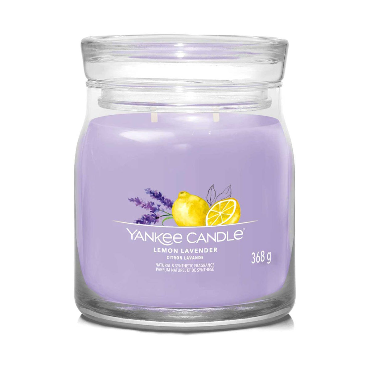 Yankee Candle Lemon Lavender candle medium jar, imported from the UK