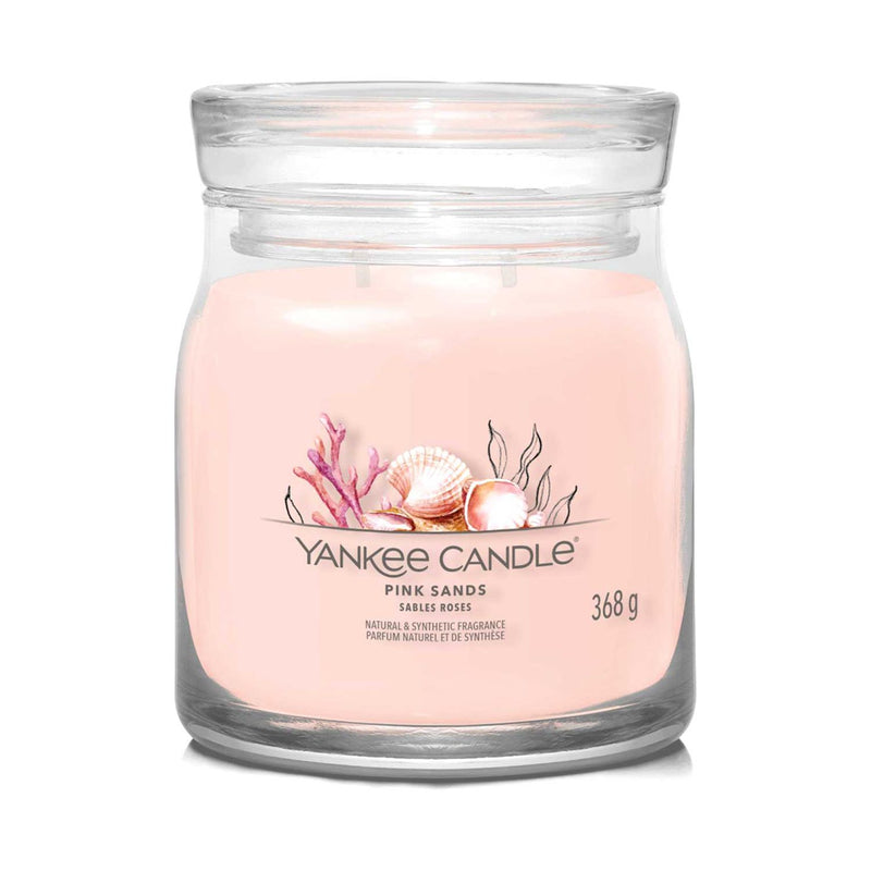 Yankee Candle Pink Sands signature medium jar, imported from the UK