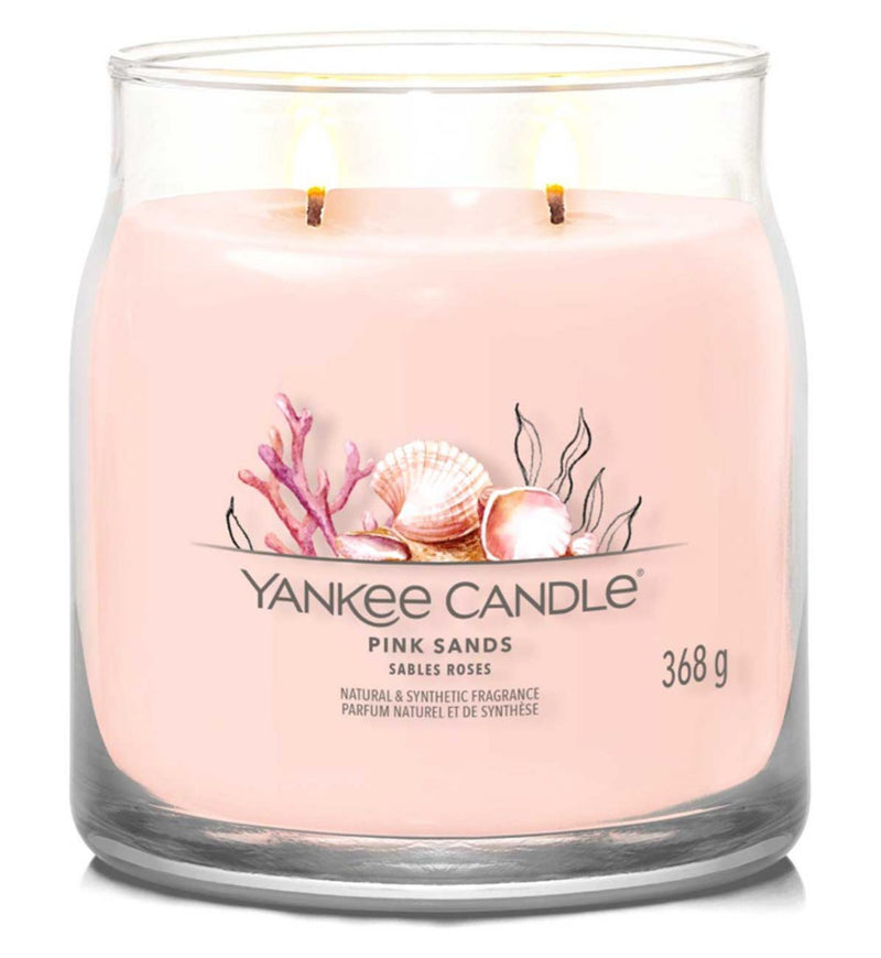 Yankee Candle Pink Sands signature medium jar, imported from the UK
