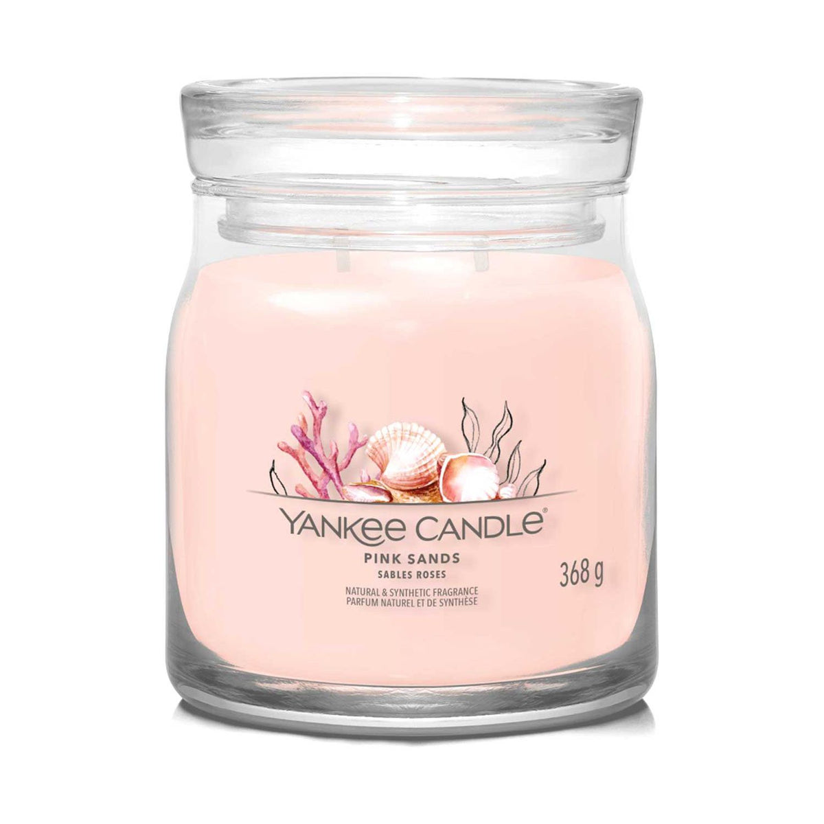 Yankee Candle Pink Sands signature medium jar, imported from the UK