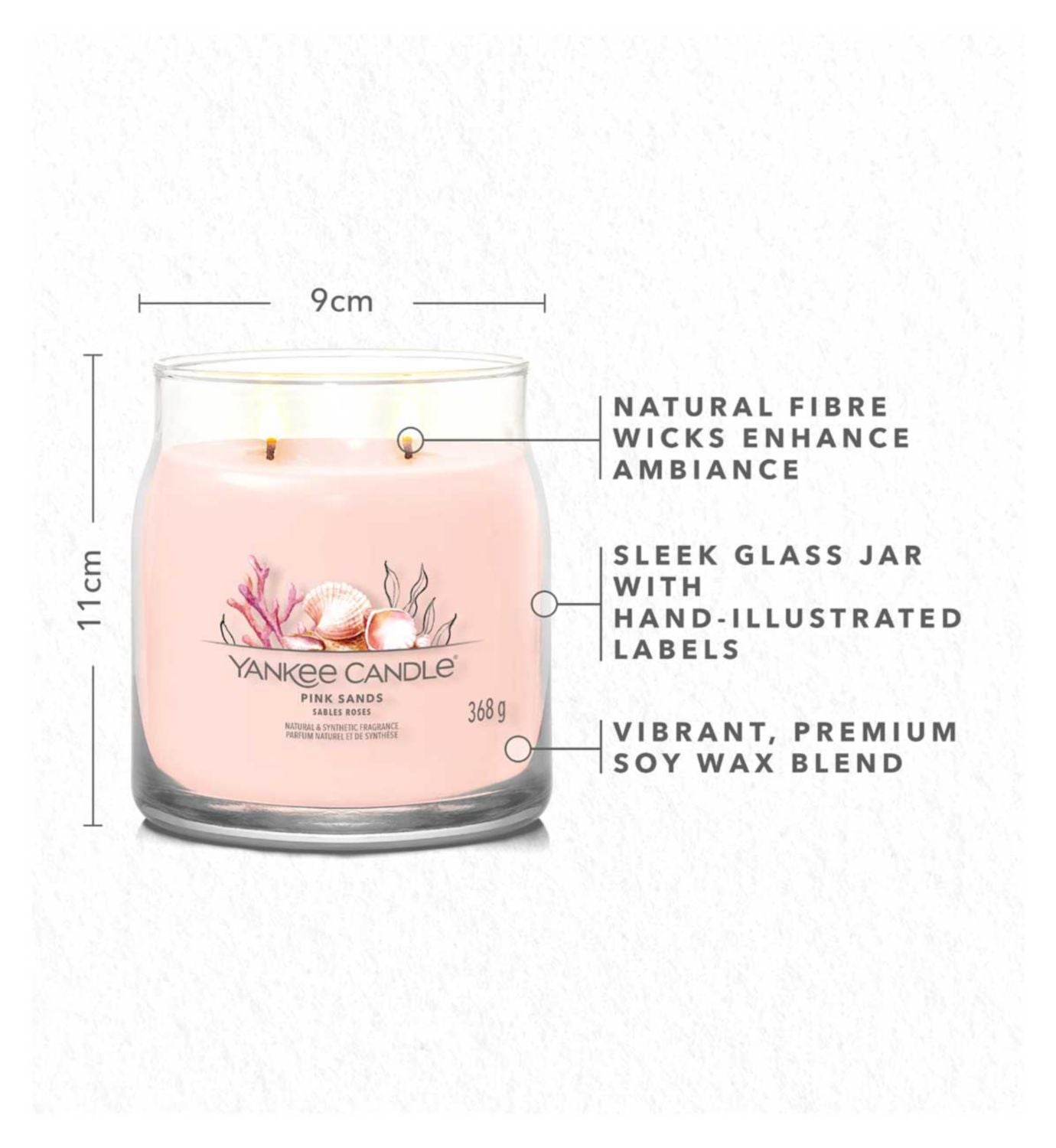 Yankee Candle Pink Sands signature medium jar, imported from the UK