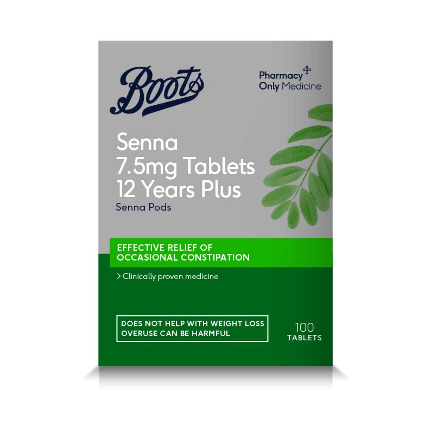 Boots Senna tablets 7.5mg 100 tablets - British product