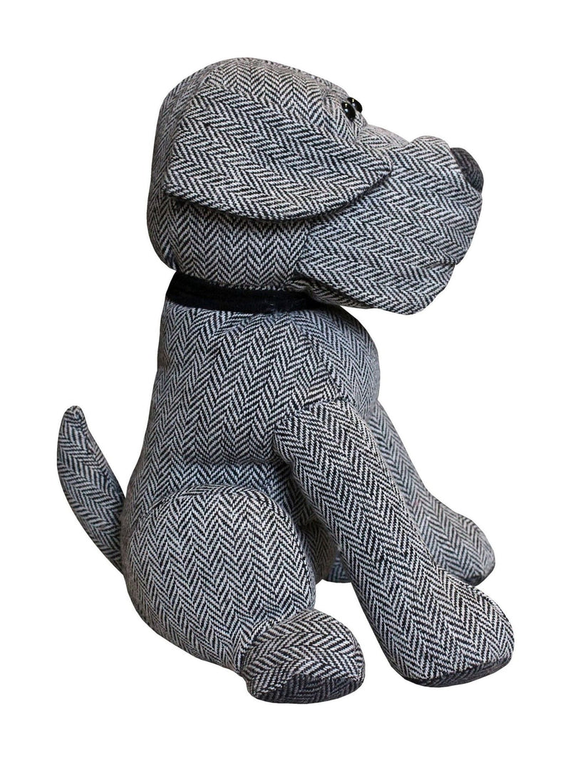 Riva Home Grey Herringbone Dog Doorstop