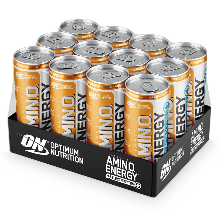 Optimum Nutrition Amino Energy Cans Orange Flavour 12 x 250ml