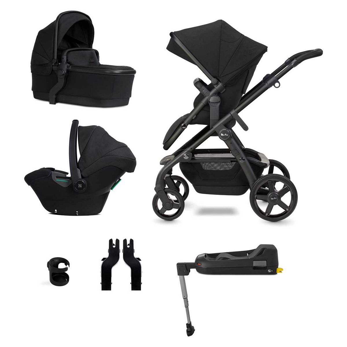 Silver Cross Wave Onyx Pushchair with Travel Pack GOODS Boots   