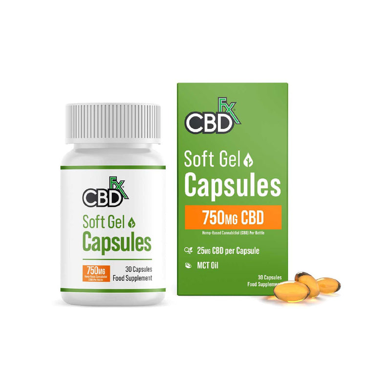 CBDfx soft gel capsules 750mg 30 count - British product