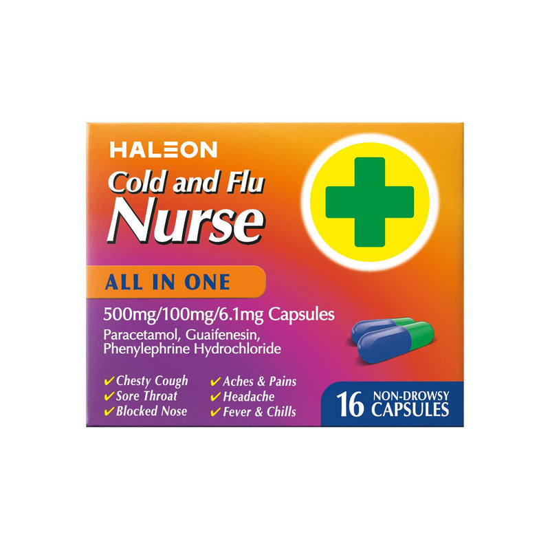 Haleon Erkältungs- und Grippekapseln All-in-One 16 Kapseln - Britisches Produkt