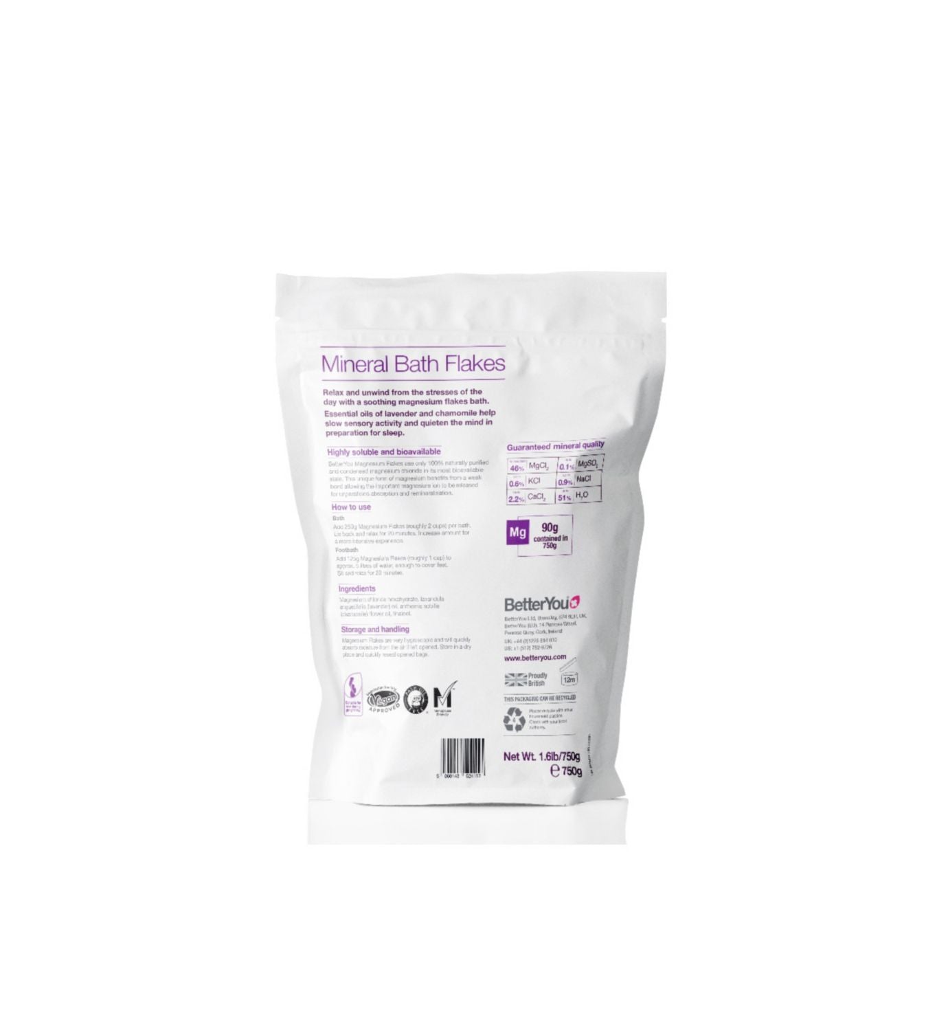 BetterYou Magnesium Sleep Flakes 750g - British product