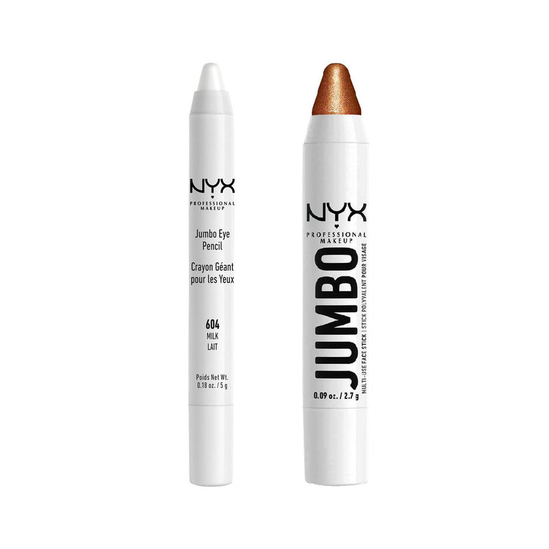 NYX Jumbo Duo highlighter and eye pencil, UK version
