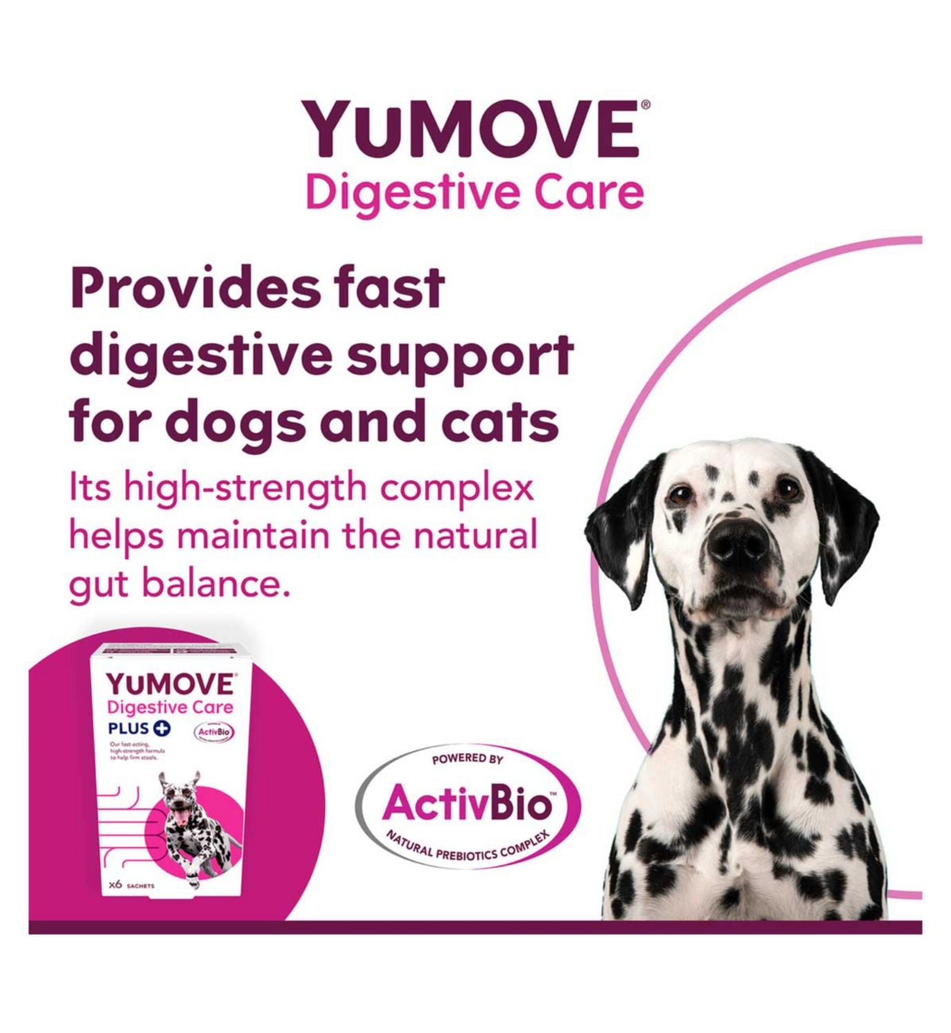 YuMOVE Digestive Care Plus pet supplement 6 sachets, imported from the UK