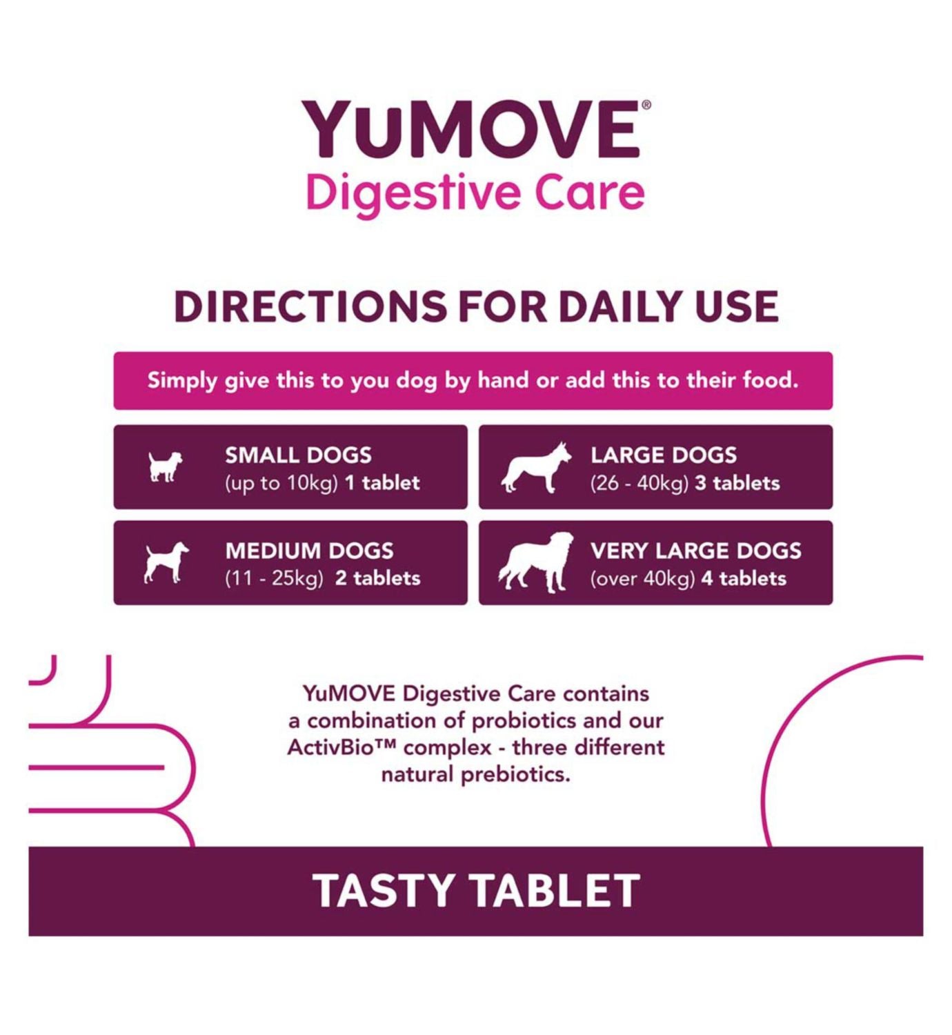 YuMOVE Digestive Care for dogs 60 tablets, UK version