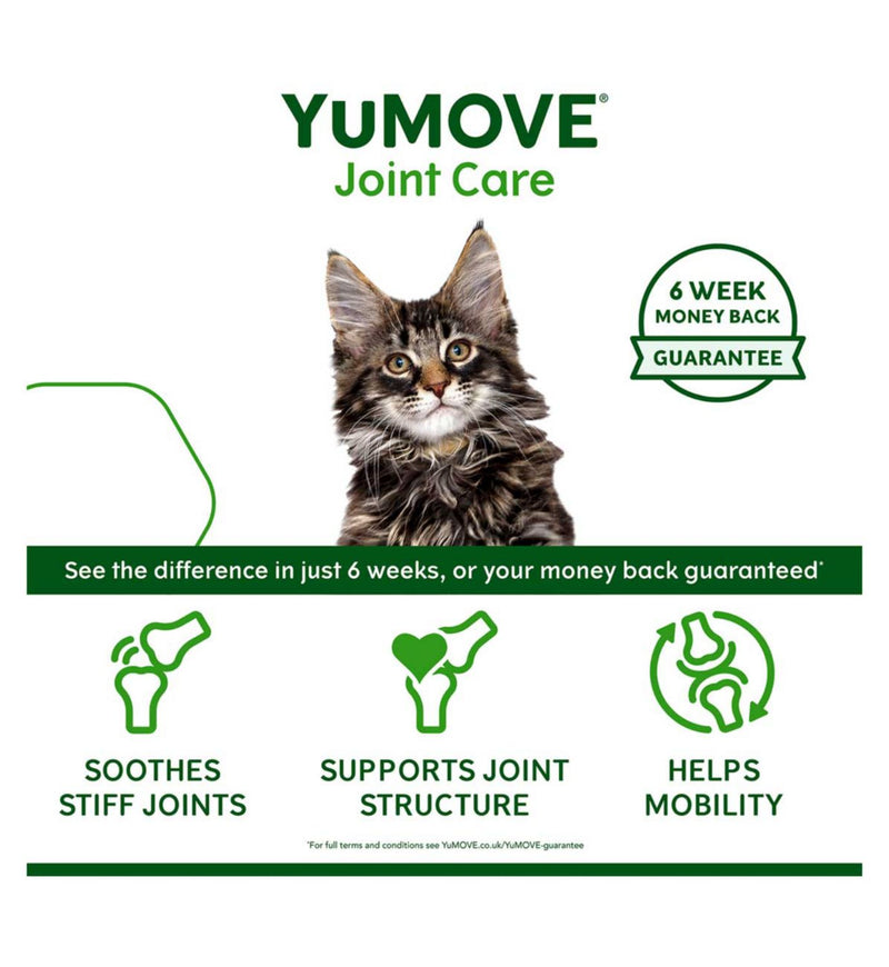 YuMOVE joint care supplement for senior cats 60 capsules, imported from the UK