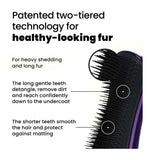 Tangle Teezer pet deshedding brush purple grey (British brand)