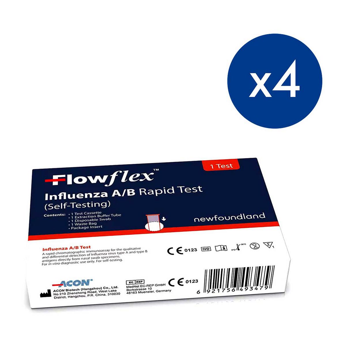 Flowflex Influenza A/B Rapid Test - 4 Tests GOODS Boots   