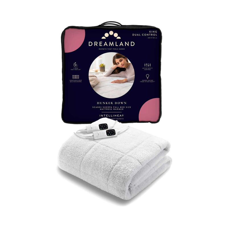 Dreamland Scandi Sherpa Mattress Warmer King 200x150cm - British product