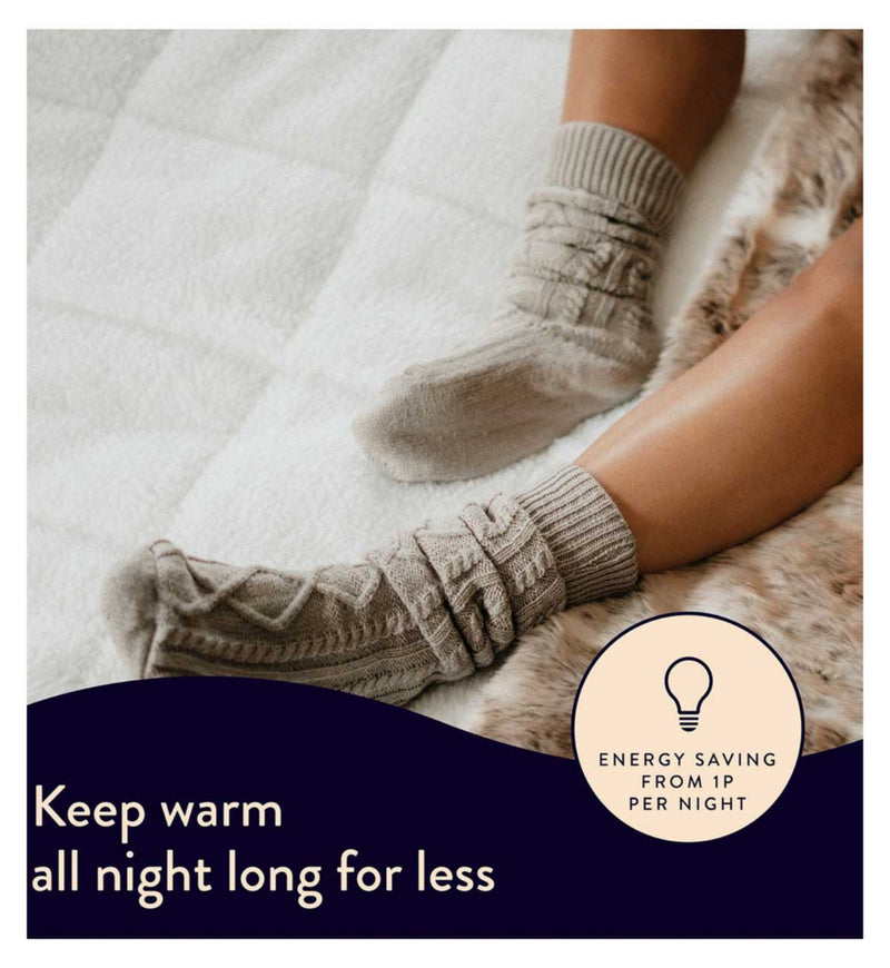 Dreamland Scandi Sherpa Mattress Warmer King 200x150cm - British product