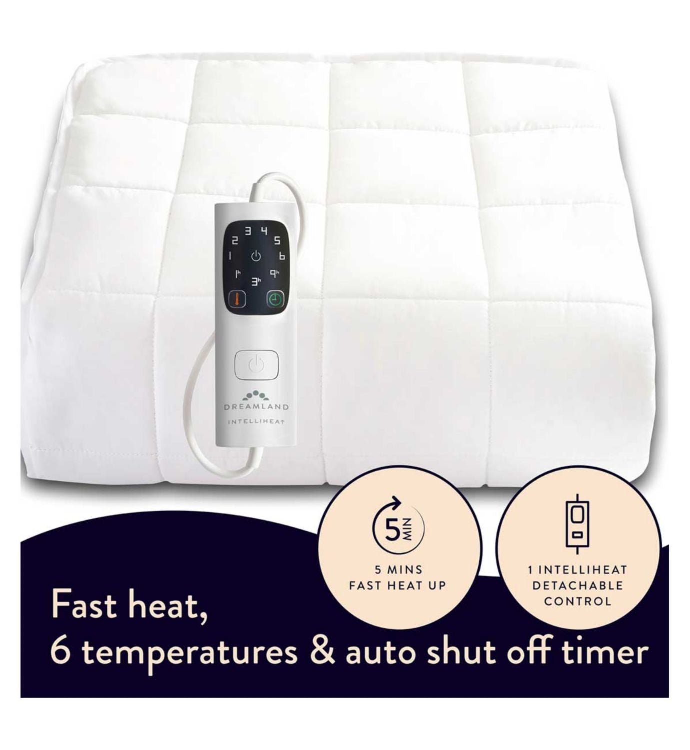 Dreamland Snowed In mattress protector double - British product
