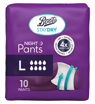 Boots Staydry Night Pants Large 16er Pack Bundle