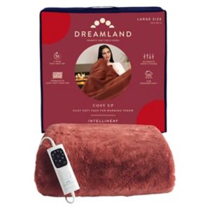 Dreamland heated throw Terracotta 160 x 120 cm - British product