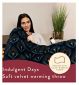 Dreamland Geometric Peacock Velvet Warming Throw 160x120cm - British product